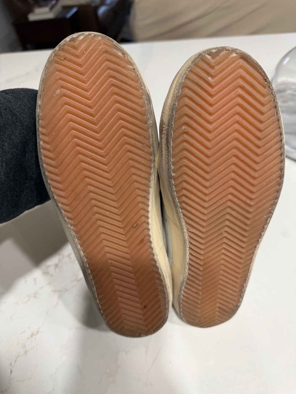 Golden Goose White and Gray Superstar Sneakers - Picture 8 of 8